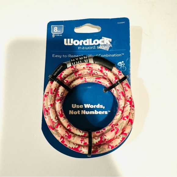 Wordlock CL-650-PC Pink Camo 8mm x 5' FT Combination Cable Lock - Picture 7 of 9